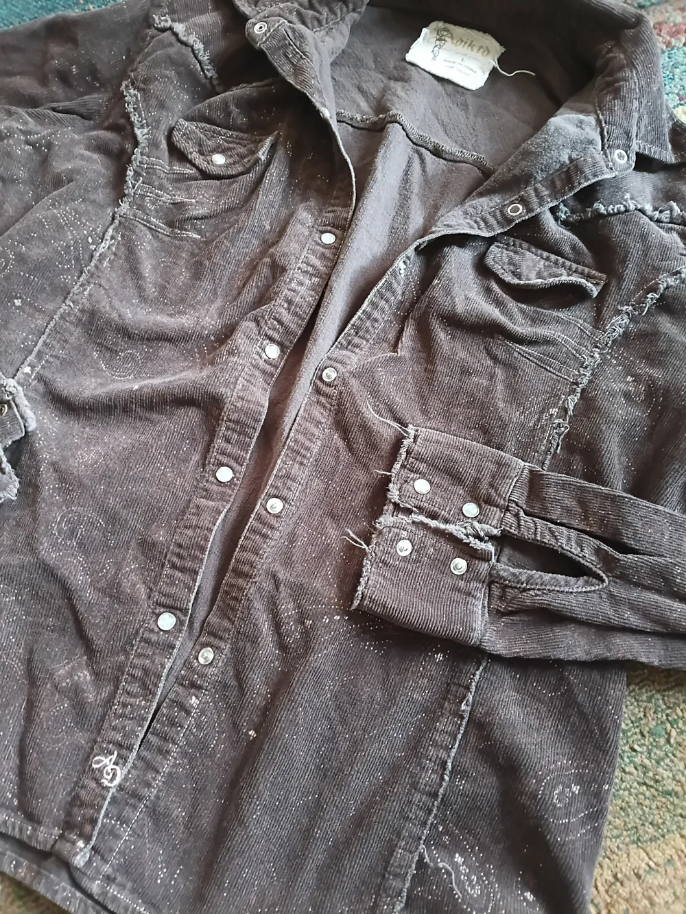 Adiktd Kids Brown Corduroy-Style Jean Jacket